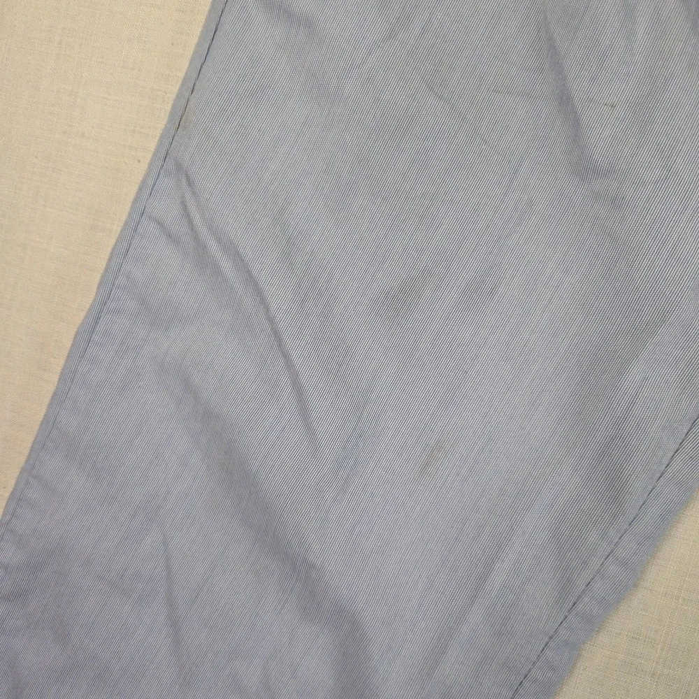 VTG Arnold Palmer Seersucker Pants Men 34 Blue White Striped Distressed Golf USA